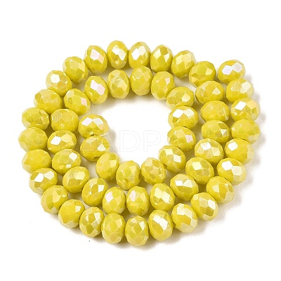 Electroplate Glass Beads Strands EGLA-A044-P8mm-B04-1