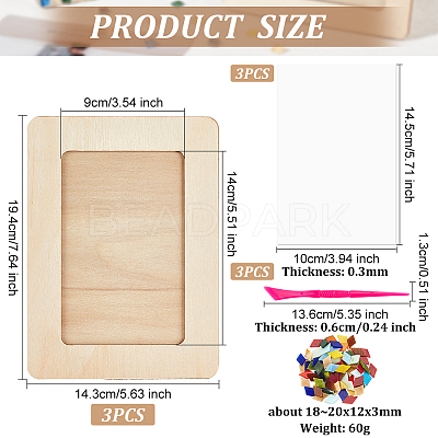 DIY Mosaic Photo Frame Making Kit DIY-OC0004-46-1