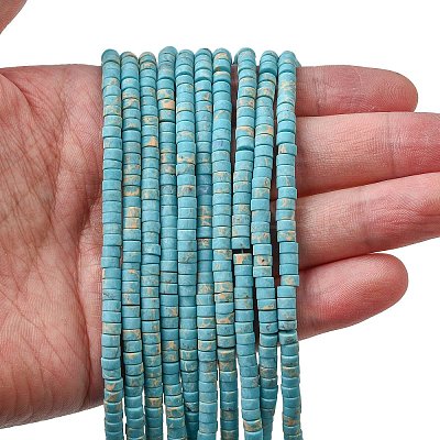 Dyed Synthetic Imperial Jasper Beads Strands G-Z089-A03-A-1