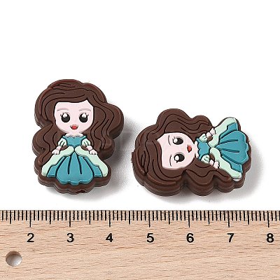 Princess Food Grade Silicone Focal Beads SIL-A008-05D-1