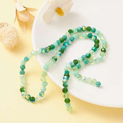 Electroplate Glass Beads Strands EGLA-YW0002-A05-1