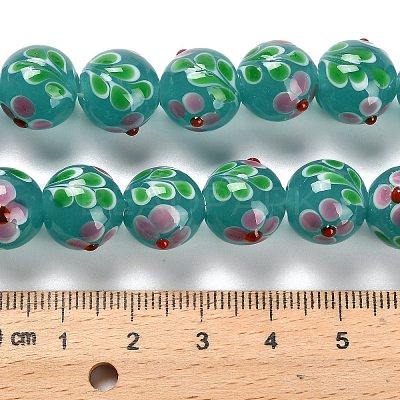 Handmade Lampwork Bumpy Beads Strands LAMP-A005-01F-1