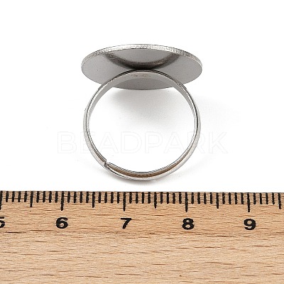 Non-Tarnish 304 Stainless Steel Pad Ring Settings STAS-K278-11F-P-1