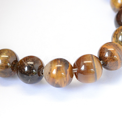 Grade AB Natural Tiger Eye Round Bead Strands X-G-E334-6mm-17-1