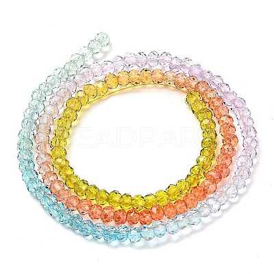 Transparent Painted Glass Beads Strands LS-DGLA-A034-T1mm-A12-1