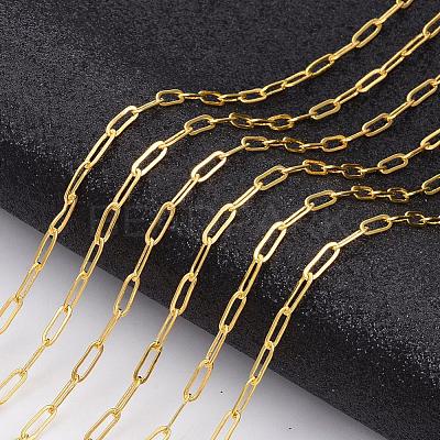 Brass Paperclip Chains X-CHC-S008-001C-G-1