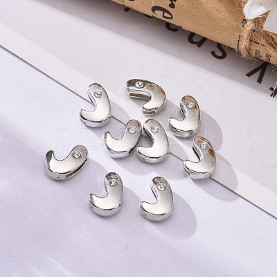 Letter Slider Beads for Watch Band Bracelet Making X-ALRI-O012-J-NR-1