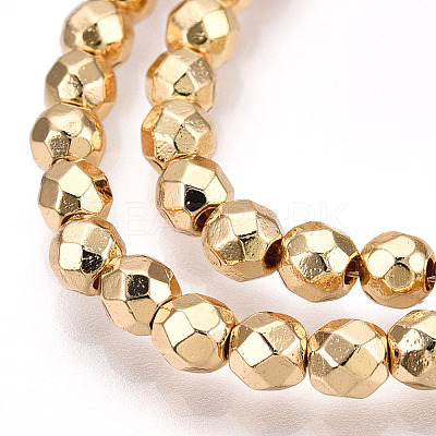 Electroplate Non-magnetic Synthetic Hematite Bead Strands X-G-Q465-16KC-1