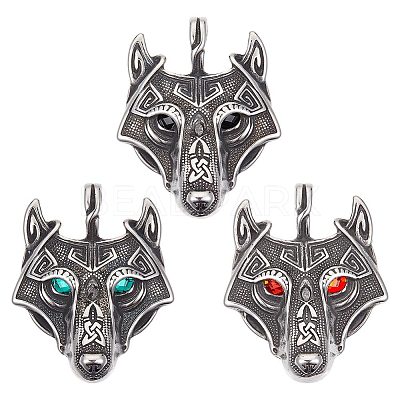 3Pcs 3 Colors 304 Stainless Steel Pendants STAS-UN0055-81-1