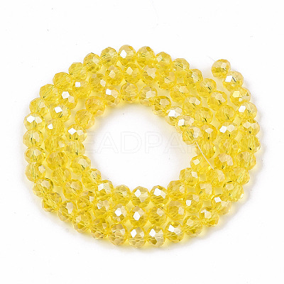 Electroplate Glass Beads Strands EGLA-A034-T1mm-B20-1