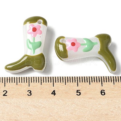Baking Paint Glass Enamel Beads BLOW-D300-01G-1