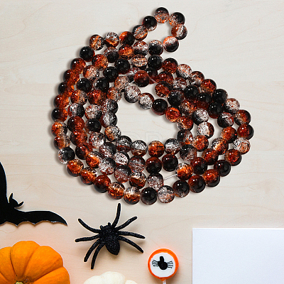 4Strands Crackle Glass Beads Strands CCG-PA0001-01A-1