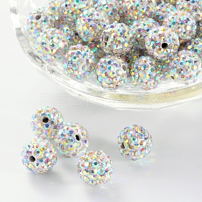 Polymer Clay Rhinestone Beads RB-H284-14MM-M-1