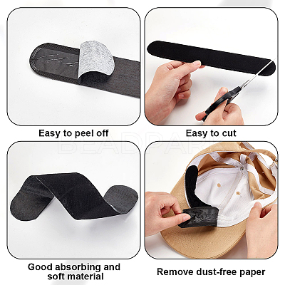 10Pcs Cloth Hat Sweat Liner FIND-WH0148-272A-1