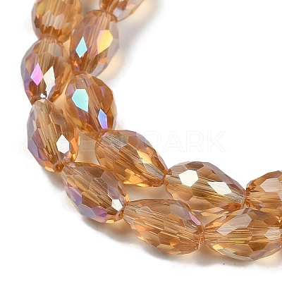 Transparent Electroplate Glass Beads Strands EGLA-N013-T10mm-B21-1