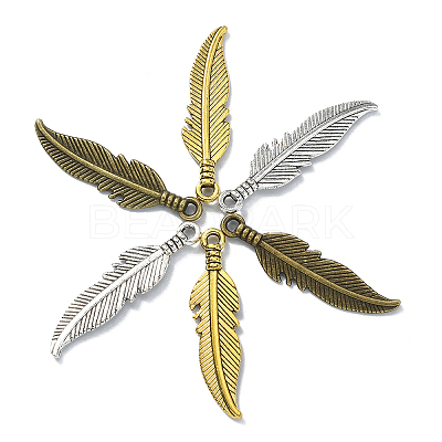 30Pcs 3 Colors Alloy Pendants FEAT-CJ0001-01-1