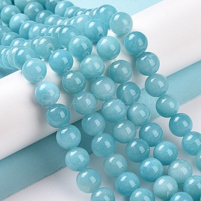 Natural Mashan Jade Round Beads Strands X-G-D263-8mm-XS28-1