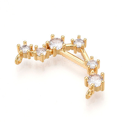 Brass Micro Pave Cubic Zirconia Pendants KK-N261-120C-G-1