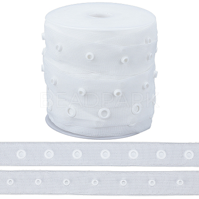 10 Yards 2-Row Plastic Snap Button Tape FIND-OC0003-85B-1