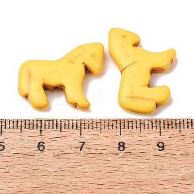 Synthetic Turquoise Dyed Horse Beads G-B015-07-1