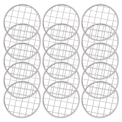 15Pcs Galvanized Iron Mason Jar Flower Frog Lid AJEW-GF0007-42-1