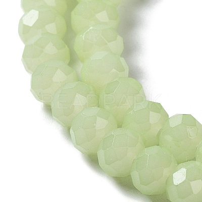 Baking Paint Imitation Jade Glass Bead Strands LS-DGLA-A034-J8MM-A21-1
