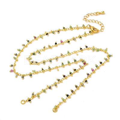 Brass Cable Chain Necklace Making KK-K337-12G-1