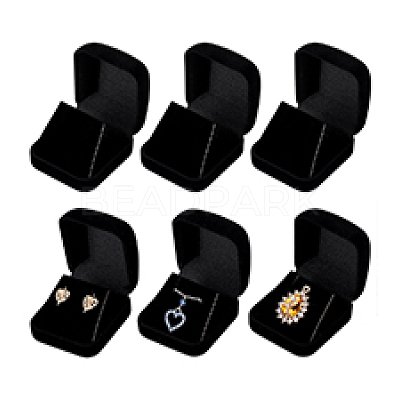 Flocking Jewelry Pendant Storage Boxes CON-WH0089-181A-1