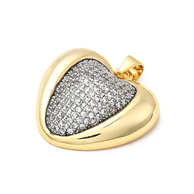 Brass Micro Pave Cubic Zirconia Pendants KK-A266-03C-G-1