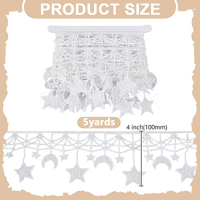 5Yards Polyester Lace Trims SRIB-HY0001-13-1