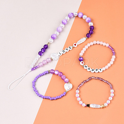 DIY 24 Style Acrylic & ABS Beads Jewelry Making Finding Kit DIY-NB0012-02G-1