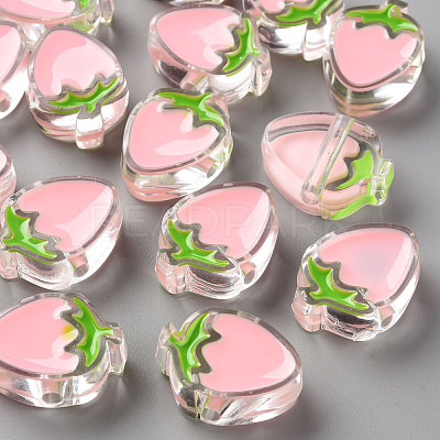 Transparent Enamel Acrylic Beads TACR-S155-003E-1