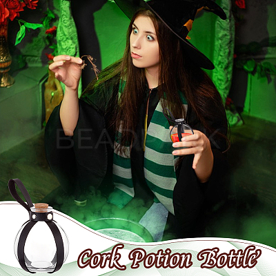 Dark Magic Cork Potion Bottle AJEW-WH0415-80A-1