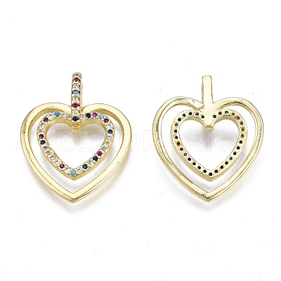 Brass Micro Pave Cubic Zirconia Pendants ZIRC-N039-159-NF-1