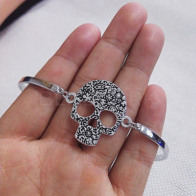 Alloy Skull Link Bangles for Women FS-WGF5789-01-1