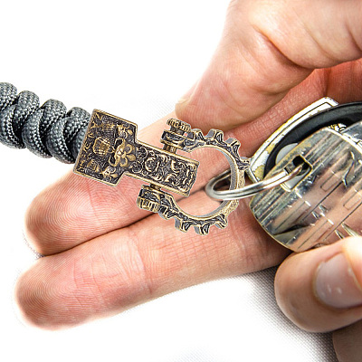 1Pc Tibetan Style Brass Shackle Clasps KK-NB0003-68-1
