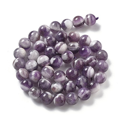 Natural Amethyst Beads Strands G-M445-8MM-01E-1