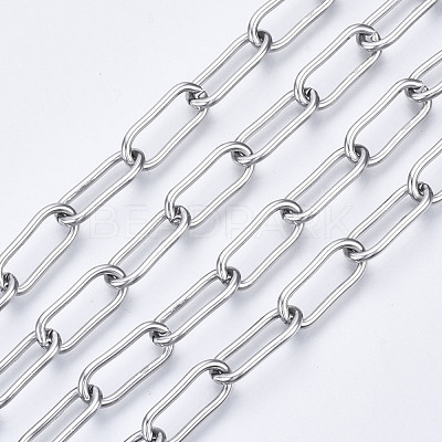 Tarnish Resistant 304 Stainless Steel Paperclip Chains CHS-N001-02P-1