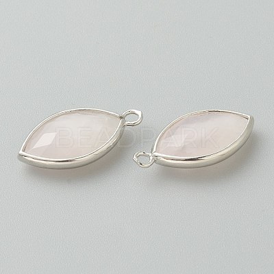 Natural Rose Quartz Pendants G-B009-01P-J-1
