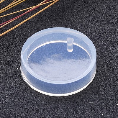 Flat Round Shape DIY Pendant Silicone Molds AJEW-P038-02-1