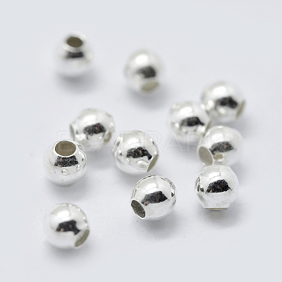 925 Sterling Silver Spacer Beads STER-K171-44S-3mm-1