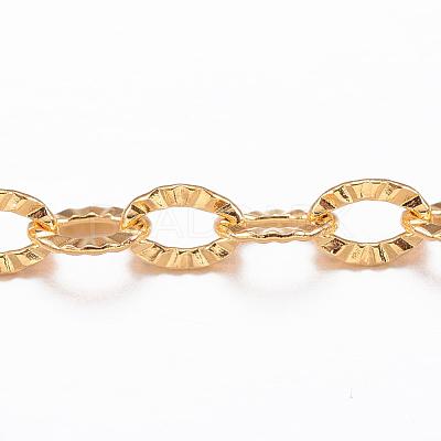 Ion Plating(IP) 304 Stainless Steel Textured Cable Chains CHS-H007-05G-1