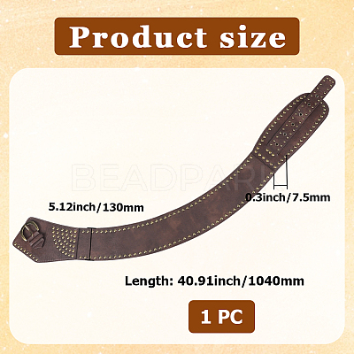 Imitation Leather with Alloy Rivet Chain Belts AJEW-WH20006-252-1