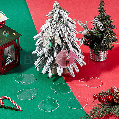 30Pcs Christmas Acrylic Big Pendants FIND-SC0011-41-1