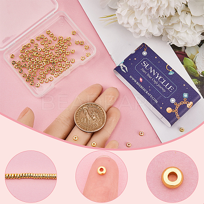 200Pcs Brass Spacer Beads KK-SC0004-05-1