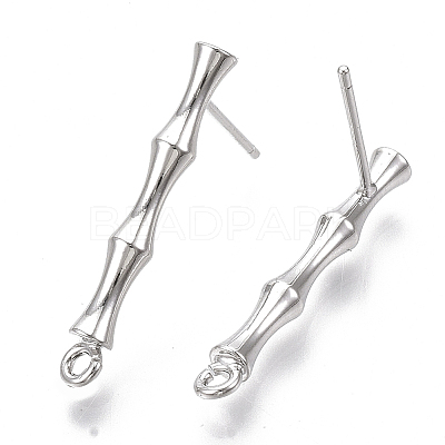 Brass Stud Earring Findings KK-N230-08P-NF-1