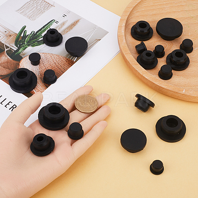 20Pcs 5 Style Silicone Hole Plugs AJEW-GF0008-06C-1