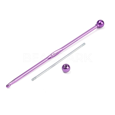 DIY Alloy Beadable Crochet Hooks AJEW-A064-02B-1