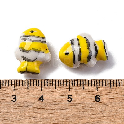 Handmade Porcelain Beads PORC-R002-01G-1