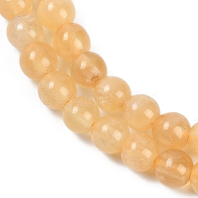 Natural Yellow Calcite Beads Strands G-B125-D01-01-1